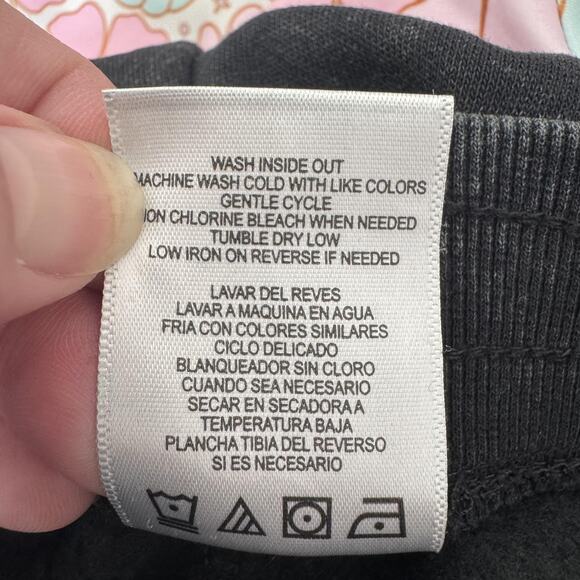 Rolling Stones Pants Youth 3T Black Cargo Joggers Red Drawstring Rock Band Kids - Picture 6 of 6